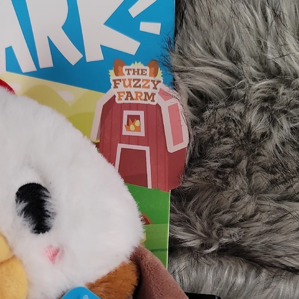 Bark Fuzzy Farm Chicken Plush Toy - Red, White, Brown, Yellow